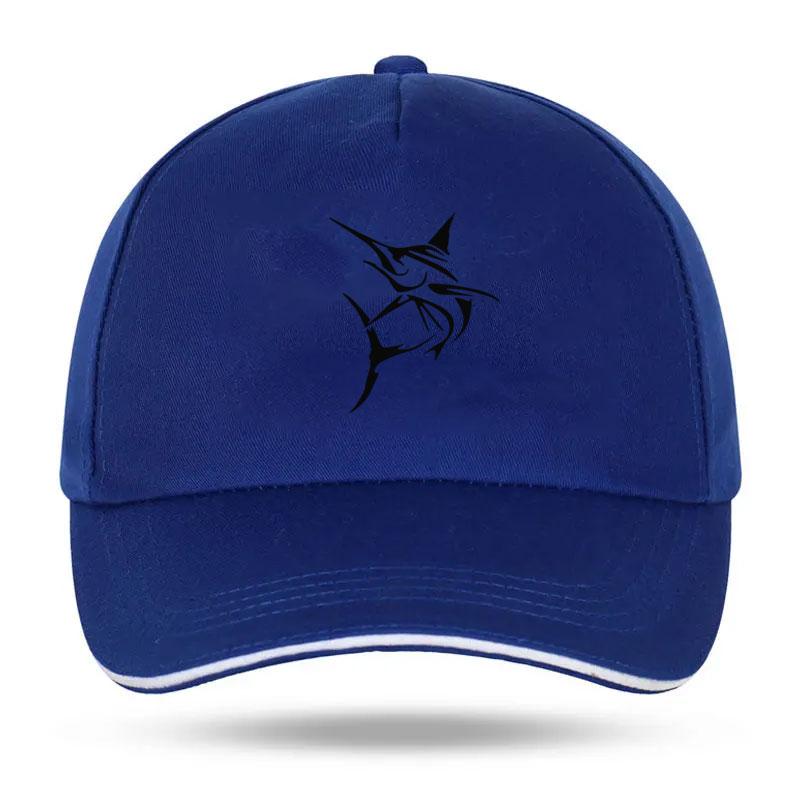 Marlin Fish Large swordfish Fishing Print Baseball Cap Unisex Women Parent-child Hats Outdoor Adjustable Caps Trucker Hat wayne