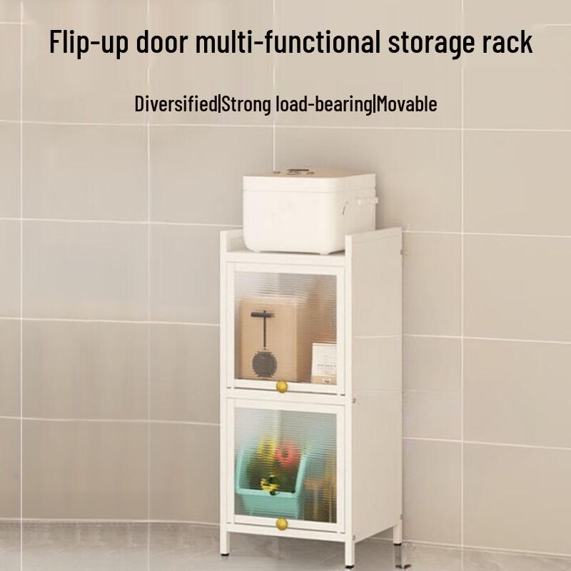 3-Tier Mobile Steel-Wood Kitchen Storage Rack