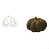 Elegant Swan Pumpkin Ceramic Animal Sculpture Decorative Pillow Ornament for Bookshelf Cabinet Sofa