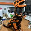 Inflatable T-Rex Zombie Ribs Halloween Cosplay Costume for Stage Performance