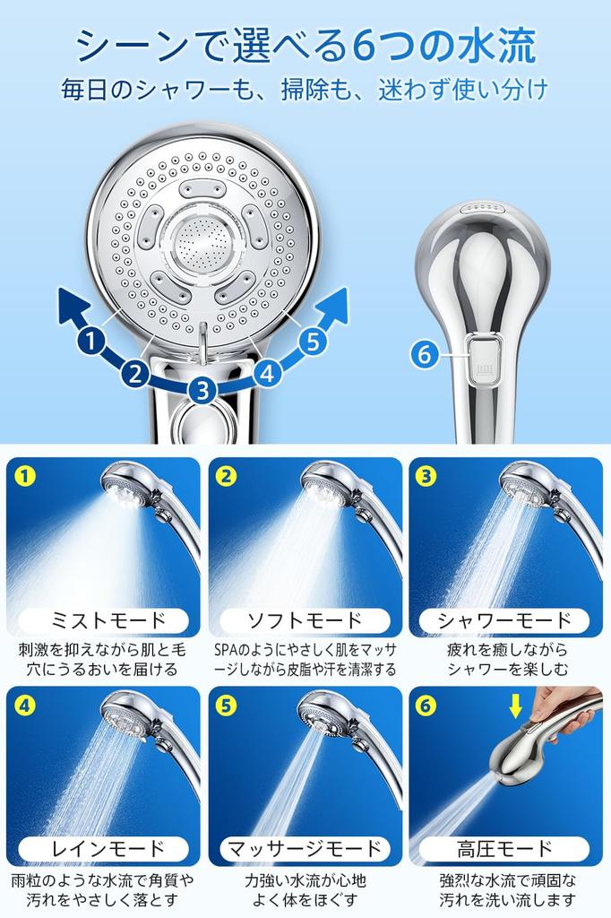2026 Innovation Shower Water Saving and Water Bubble Shower Head with Water High Water Powerful Pore Dirt Skin Beautiful and Heat Bathroom Shower Mist