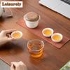 Creative Flying Saucer Travel Tea Set Kit Japanese 1 Pot 3 Cups Tea Maker Picnic Camping Portable Tote Bag Accessories Gift