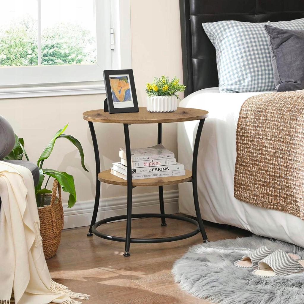 Ława Stolik Kawowy Artisan-Czarny Z Półką Styl Industrialny Loft Rustykalny