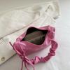 Y2k-Style Bow Pleated Armpit Bag Sweet Women Handbag Korean Bowknot Shoulder Bag  Girls