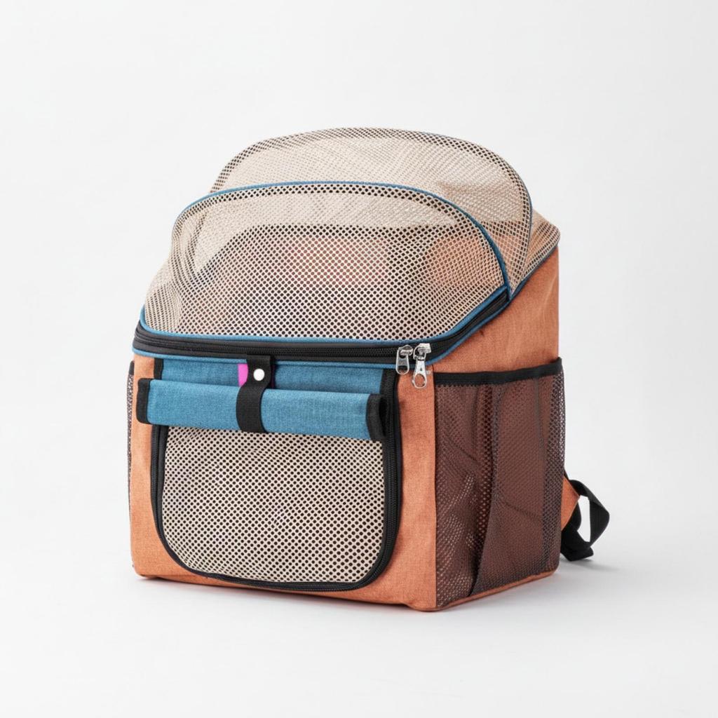 Breathable Cycle Handlebar Bag Convertible Cycle-Mounted Pet Carrier for