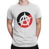 Anarchy Anarchist Symbols Red And Black T Shirt Harajuku Homme Mens Tshirt Polyester  Men Clothing