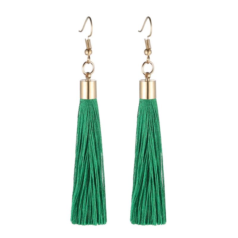 Lovbeafas Fringe Tassel Earrings For Women Gold Color Vintage Long Drop Dangle Earrings Fashion Wedding Jewelry Party Gift