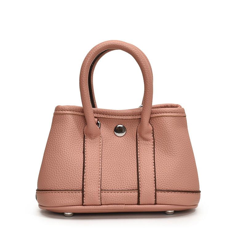 Stylish Korean Minimalist Unisex Kids Shoulder Bag Trendy Solid Color Tote