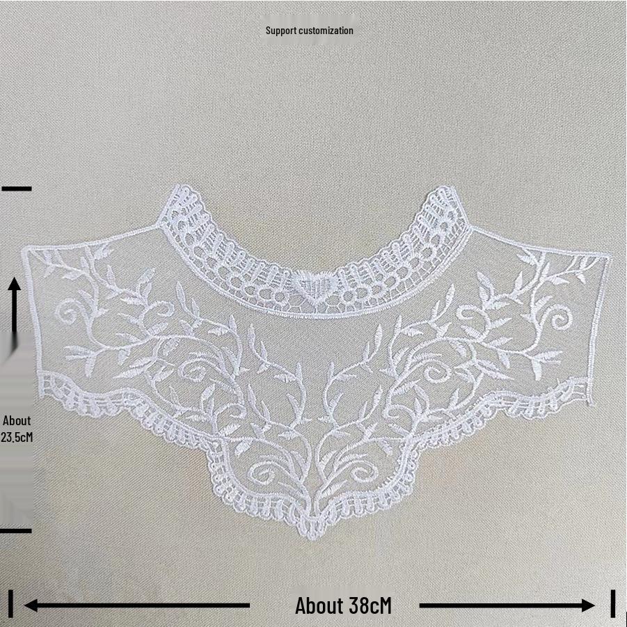Polyester Lace Flower Embroidery Collar Patch