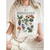 Herbology Plant Composition Printing T Shirts Women Summer Soft T-Shirt O-Neck Clothing Casual Cotton Short Sleeve
