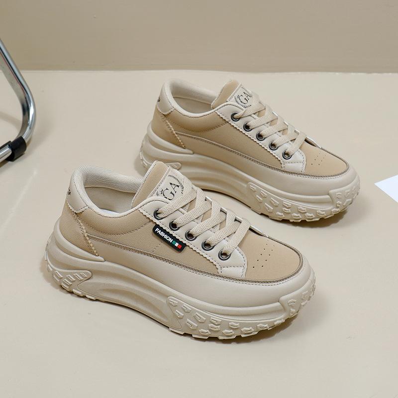 

Белые туфли женские осенние новые студенческие туфли модные универсальные туфли с толстой подошвой спортивная повседневная обувь 40