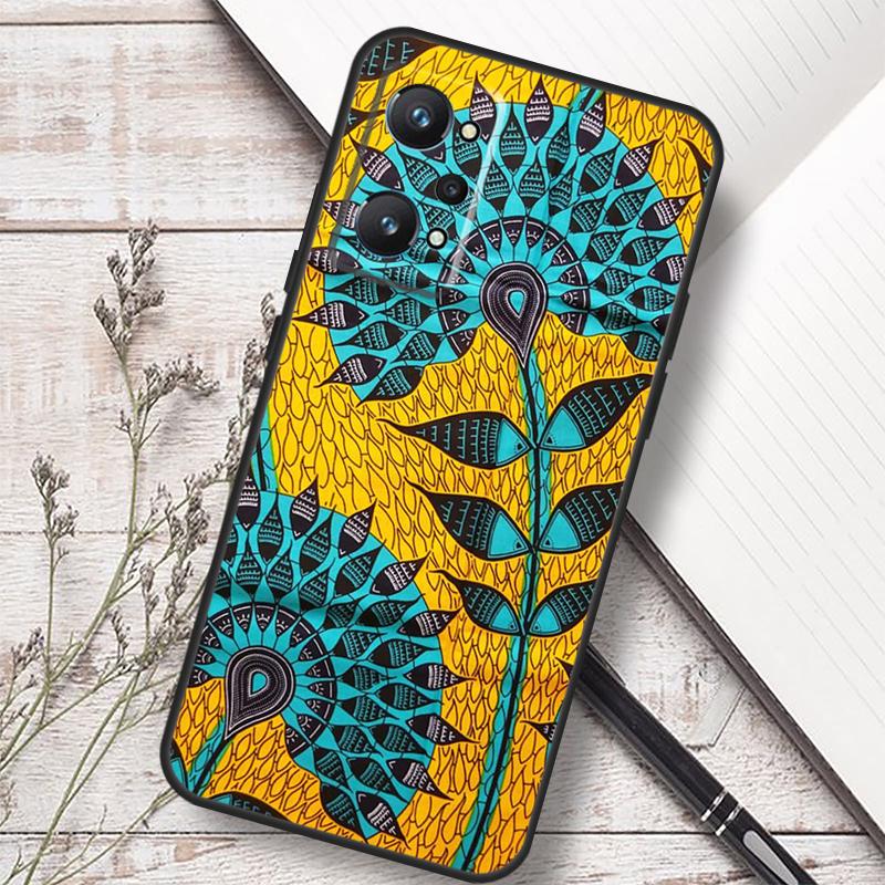 African Style Fabric Print For Realme C75 C67 C61 C55 C53 C51 C21Y C25S GT 7 5 6 Pro GT 6T 10 11 12 13 14 Pro Plus Case