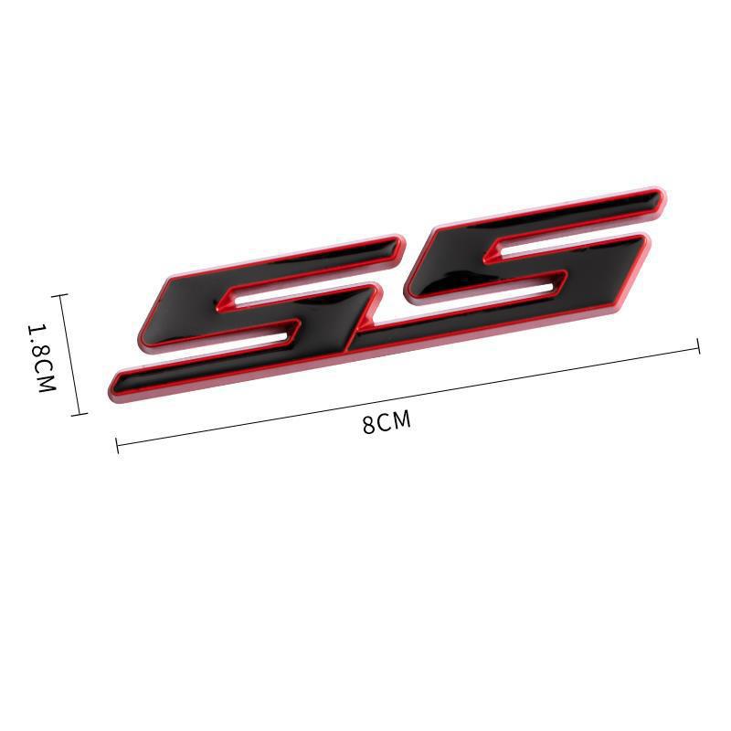 3D Metal Silver Black Red Logo SS Emblem Car Trunk Decal For Camaro Bumblebee SS Stikcer Accessories