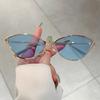 Women Vintage Sunglasses  New Fashion Cat Eye Multi-color Casual Shades Retro Trendy Luxury Brand Design Sun Glasses