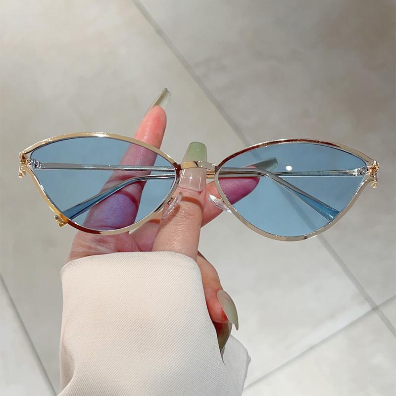 Women Vintage Sunglasses New Fashion Cat Eye Multi-color Casual Shades Retro Trendy Luxury Brand Design Sun Glasses