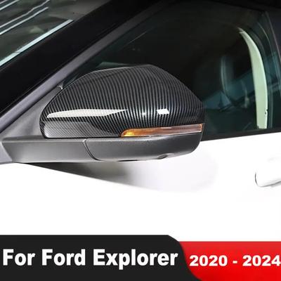 Pro Ford Explorer 2020-2025 s řízením vlevo Samolepka na auto Kryt zpětného zrcátka Kryt zrcátka Kryt křídla Vnější kryt zrcátka Dveřní kryt zpětného zrcátka Ozdoba z uhlíkových vláken