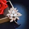 1Pc Simple Leaves Brooch for Women Men Chic Pearl Leaf Brooches Pins Jewelry Trendy Accessories Summer Holiday Gifts