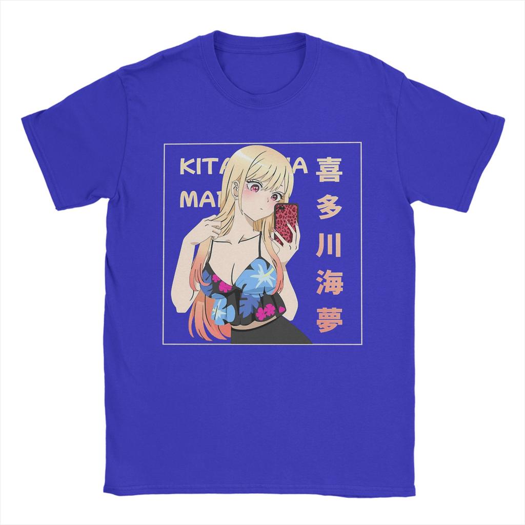 Men Marin Kitagawa T Shirt My Dress-Up Darling Anime Cotton Clothes Humor Short Sleeve Round Neck Tee Shirt Party T-Shirt