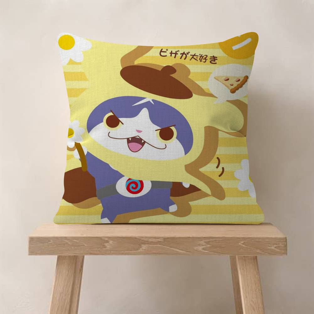 Anime Yokai Cute Watch   Maple Design Cushion Cover Happy Autumn Harvest decor Holiday Decorati Pillow Cover