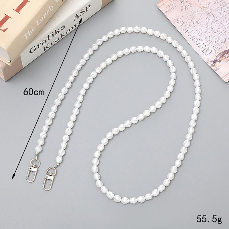 120Cm Bag Chain For Handbag Handles Butterfly Beaded Phone Lanyard Diy Purse Replacement For Shoulder Bag Straps Pearl Belt