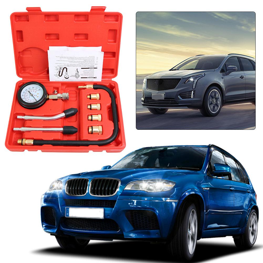 

8Pcs Engine Cylinder Compression Gauge Tester Tool Petrol Engine Cylinder Compression Tester Kit 0-300 PSI Pressure Gauge CHINA