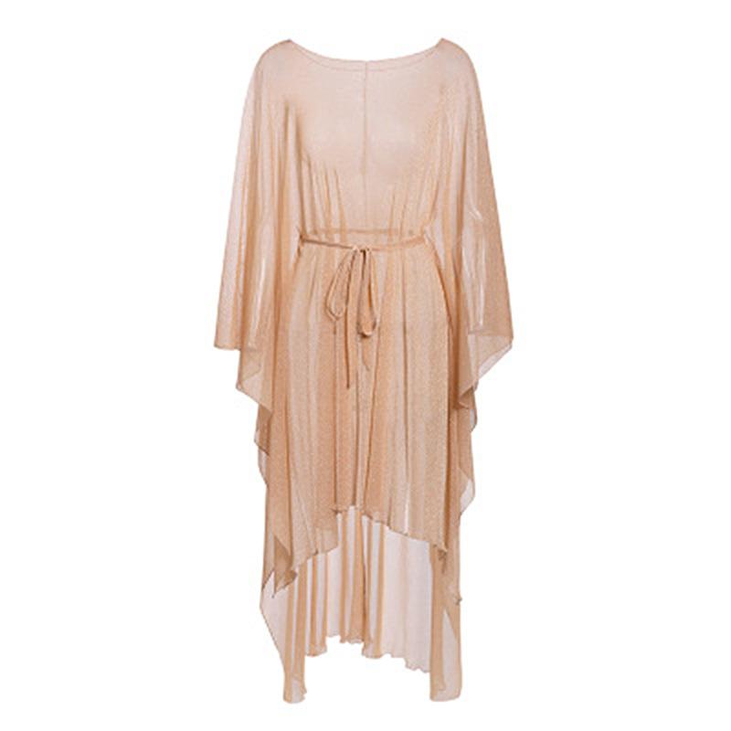New knitted elastic mesh cardigan long sunscreen suit beach jacket bikini outer swimsuit blouse women