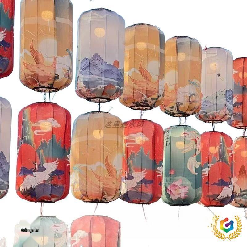 Chinese-Style Outdoor Waterproof Lantern Chandelier for Scenic and Creative Market Decoration