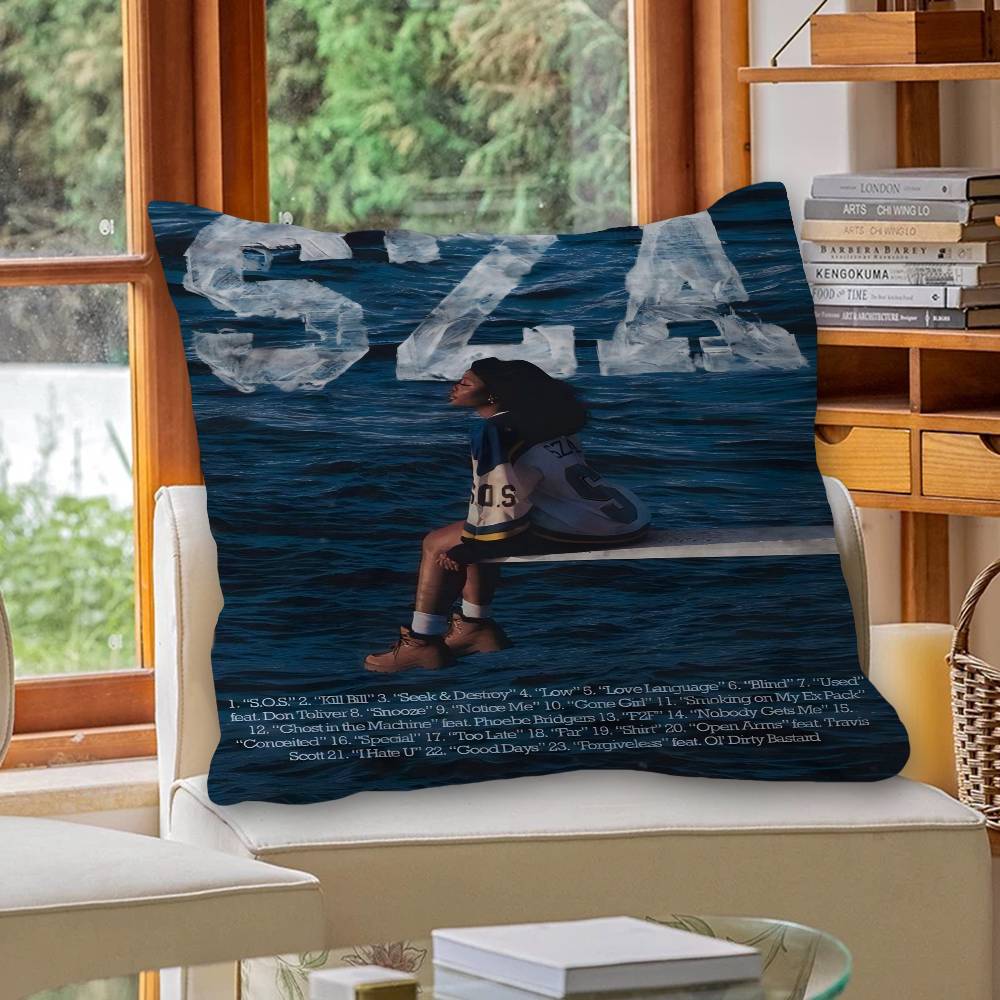 Popular Star Pop Singer Sza Pillow Anime Pillow Sofa Bed Head Pillow Cover Cushion Cover 45x45 Cm Fashion