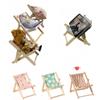 Folding Natural Wood Phone Parakeet Perch Bird Hamster Scale Miniature Folding Beach Compatible with Dollhouses and Phone Stands Stand, Chair, Toy,
