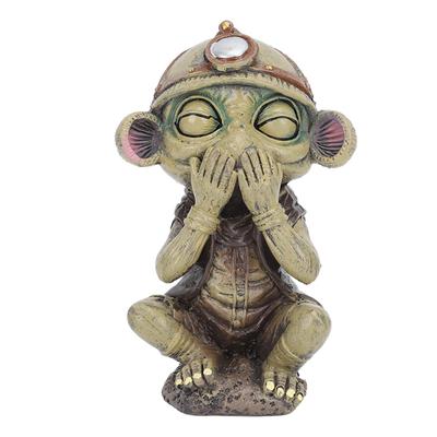 UFO Außerirdischer Garten Alien Statuen Figur Harz Alien Skulptur Lustige Heim-Gartendekoration Typ D