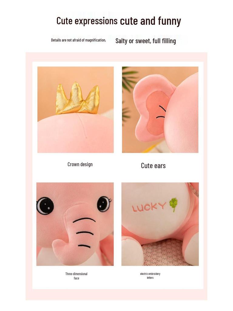 Cute Angel Elephant Plush Pillow - Children's Stuffed Toy