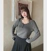 Women's Plus Size Lace Splicing One-Shoulder Long-Sleeve T-Shirt