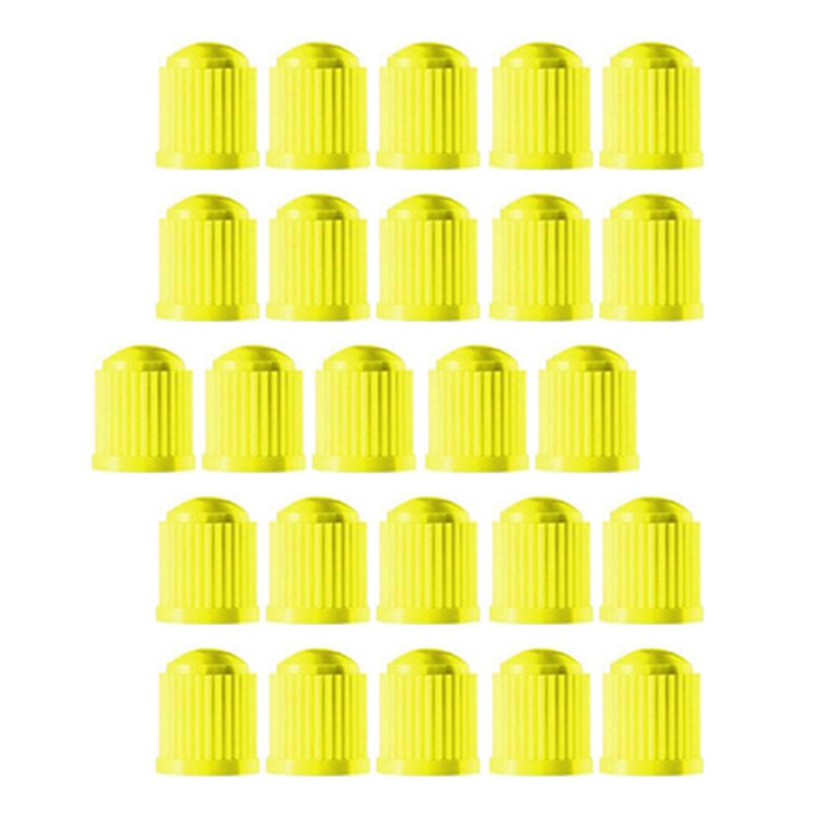 

25Pcs Car Tire Valve Stem Caps Fit Schrader Valve Suvs for Motorcycles жёлтый