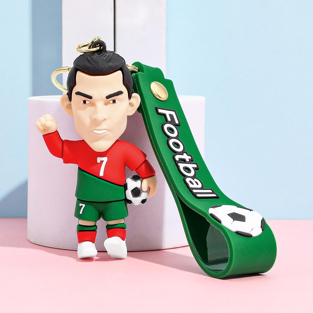 Portachiavi Immagine Stella del Calcio Decorazione Borsa Stella del Calcio Portachiavi Bambola Accessori Chiavi Auto Popolare per Uomini Regalo per Fan Prezzo all'Ingrosso
