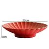 Solid Color Pattern Ceramic Plate Living Room Decoration Fruit Dinner Steak Dessert Home Kitchen Tableware