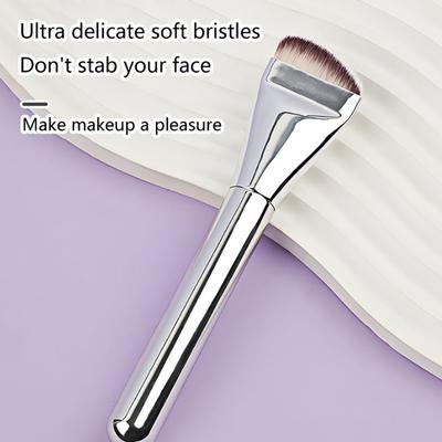 1Pcs Ultra Thin Foundation Brush Soft Hair Thin Face Contour Brush Flat Contour Brush Blending Foundation Cream Makeup Brushes