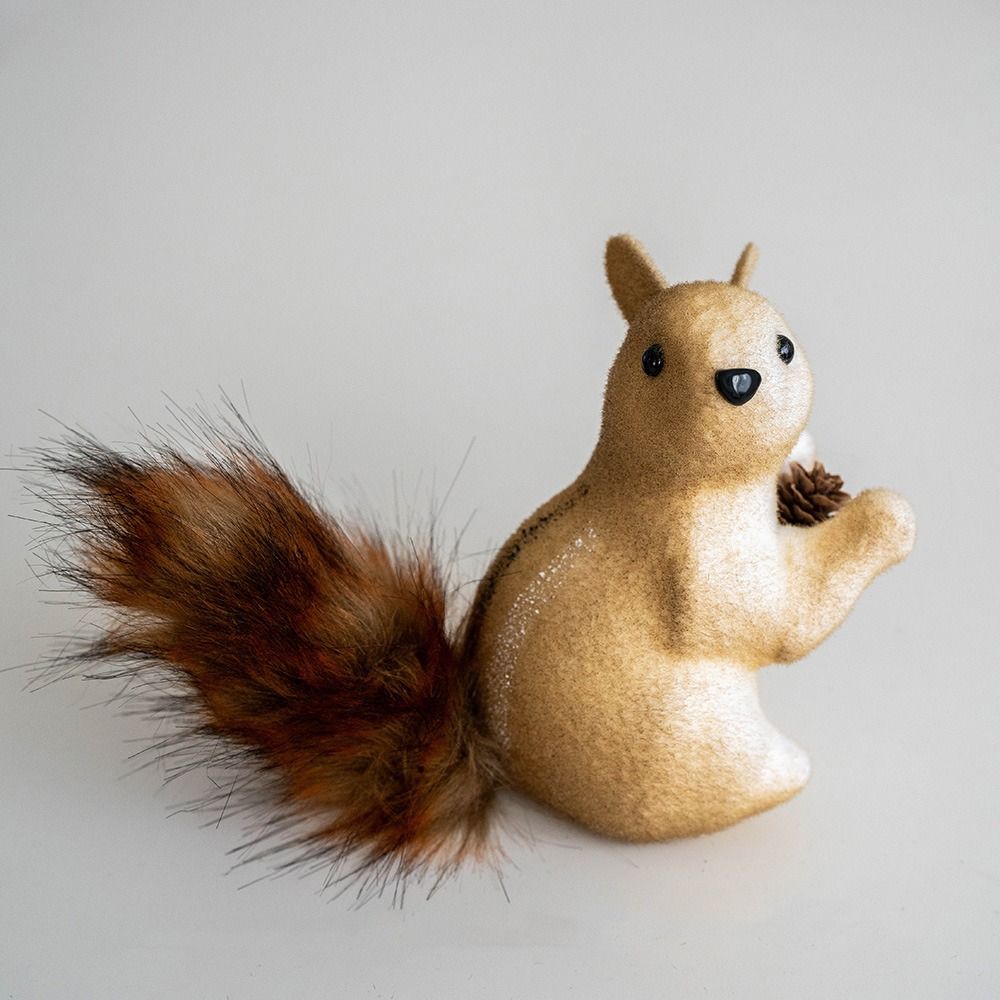 DIY Xmas Tree Hanging Ornaments Foam Simulated Squirrel Pendant  New Year Gift