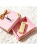 YSL Gold Lipstick Case with Mirror for Women, Portable Lipstick Holder & Organizer for Easy On-the-Go Touch-ups