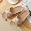 Women's Summer Silent Linen Slippers - Breathable Cotton for Indoor & Outdoor Use