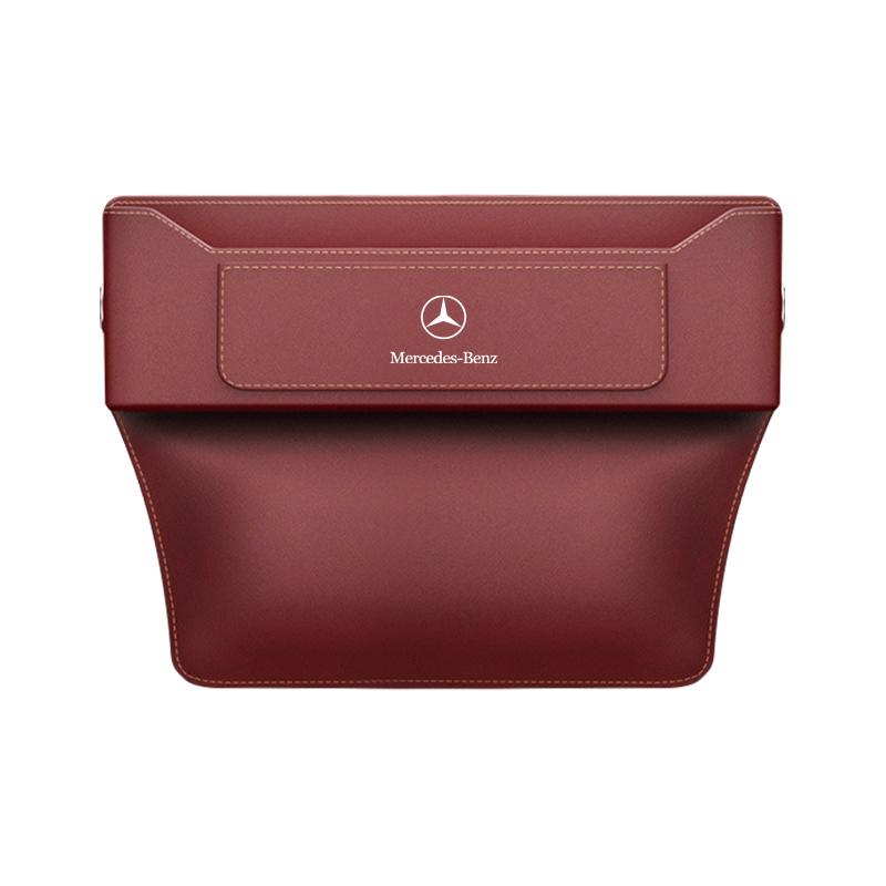 Leather Car Seat Gap Organizer Crevice Filler Storage Box Pocket For Benz W211 W124 W176 W177 C180 C200 C260 C300 GLC CLE CLA
