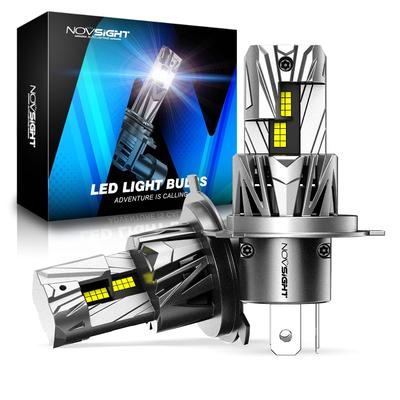 NOVSIGHT H4 LED Headlight Hi/Lo Vehicle Inspection Compatible for Motorcycles/cars