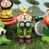 Cute Butterfly Beetle Cat Resin Ornament Collection Miniature Scene Cartoon Gift Toys Enlightenment Education Home Decoration