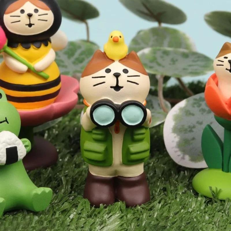 Cute Butterfly Beetle Cat Resin Ornament Collection Miniature Scene Cartoon Gift Toys Enlightenment Education Home Decoration