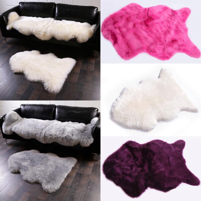Premium Quality Soft Fluffy Wool Sheepskin Mat For Cozy Bedroom Decor And Comfort