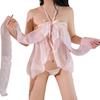 Sex Underwear Sexy Flash Halter Butterfly Suspender Dress Uniform Passion Free Streamer Suit