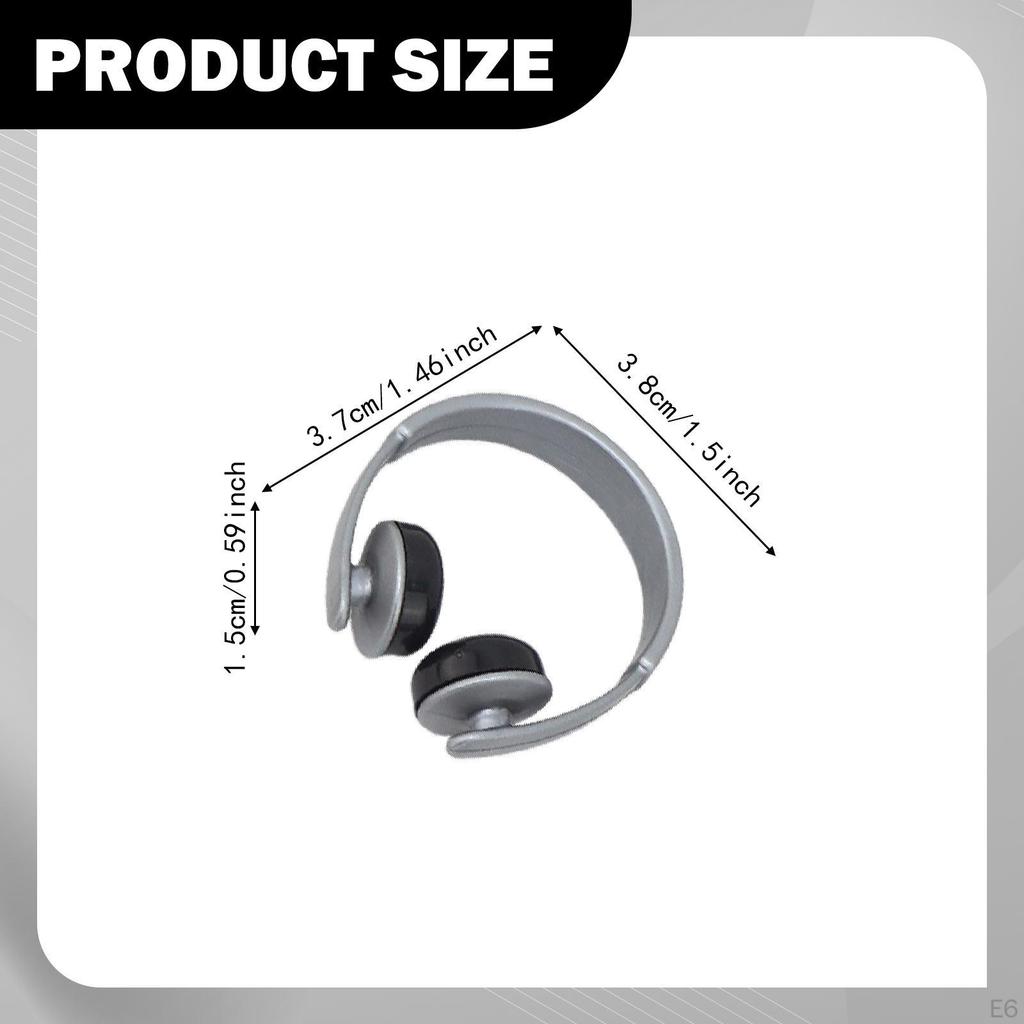 BJD Doll Headphones Decor Daily Display Miniature Headset Model Toy Mini