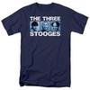 Three Stooges T Shirt Headshots Navy