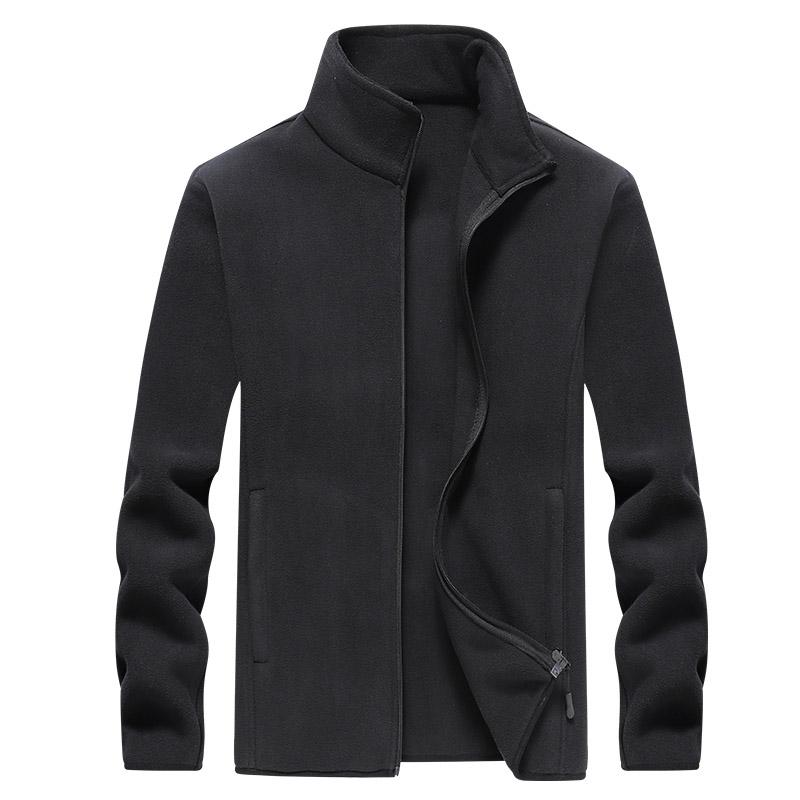 Winter Fleece Hiking Jacket Windbreaker for Men Sportswear Wool Lining Thickened Warm Men's Coat Plus Size Overcoat