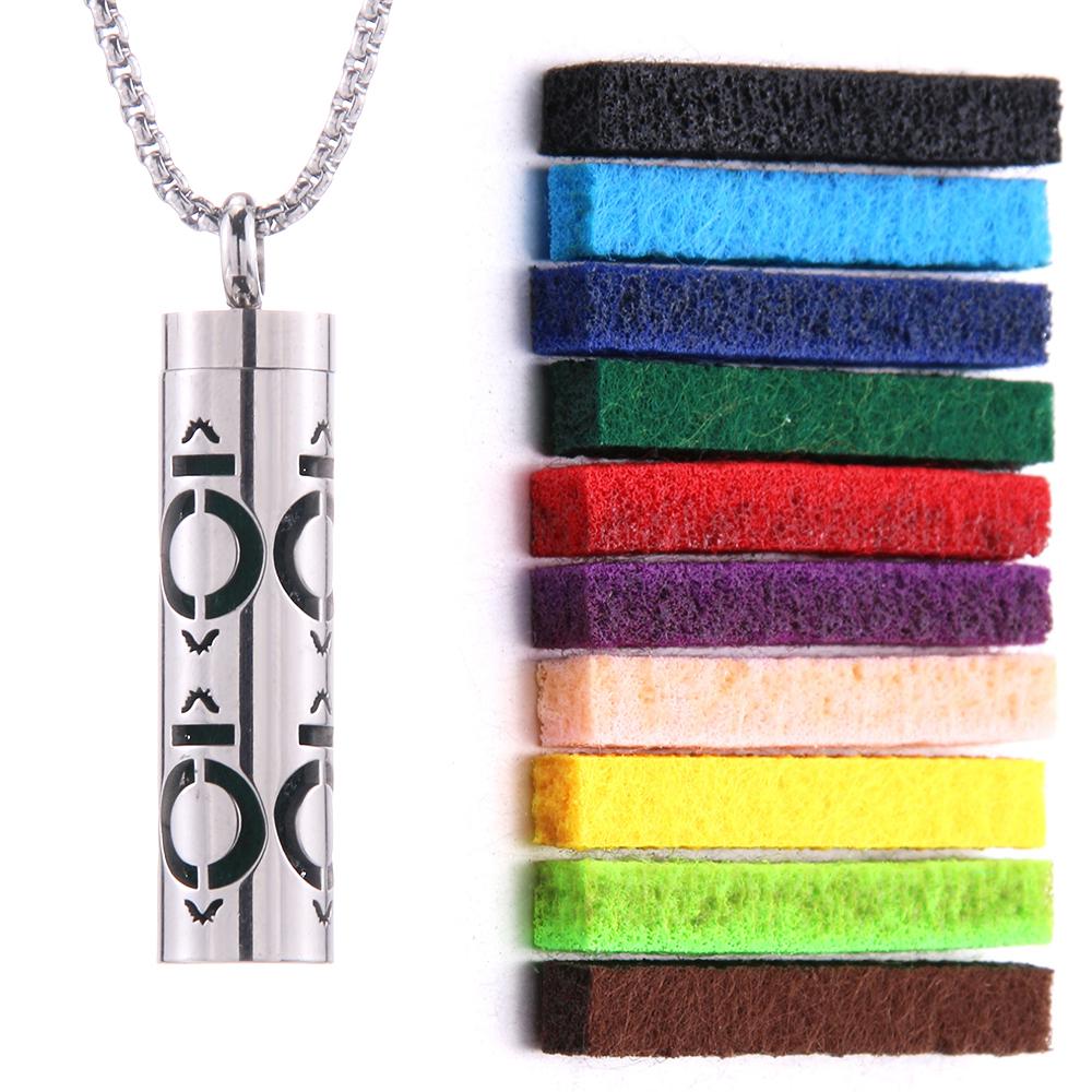 New Aromatherapy Jewelry Necklaces Essential Oil Diffuser Necklace Stainless Steel Open Locket Aroma Scent Perfume Necklace