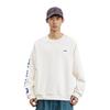 Li Ning Logo Print Letter Warm Pullover Loose Sweatshirt Unisex Sweatshirt White YWDU485-1